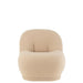 Fauteuil Krukje Teddy Fluweel Wit Warm Beige-Fauteuils-J-Line
