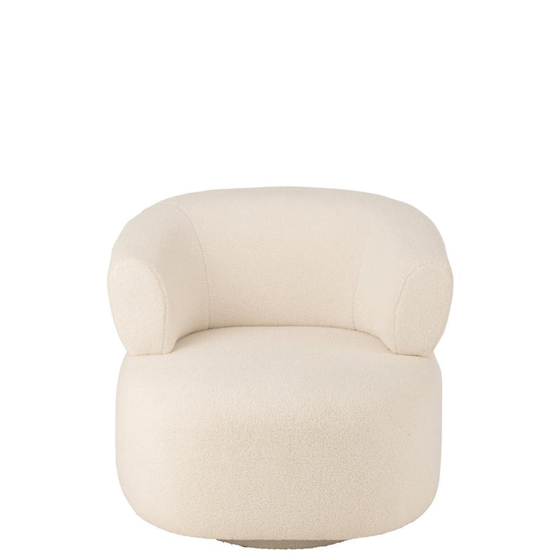 Fauteuil Lounge Seat Universe Foam/Stof Wit 83x77x77 cm-Fauteuils-J-Line