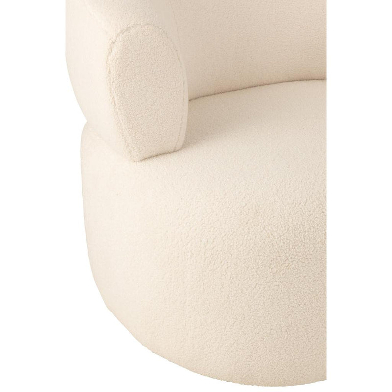 Fauteuil Lounge Seat Universe Foam/Stof Wit 83x77x77 cm-Fauteuils-J-Line