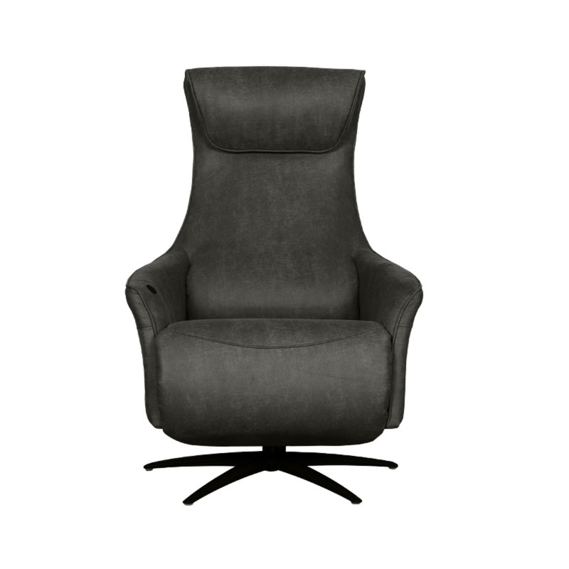 Fauteuil Lund Antraciet Kunstleder 2-Motorig Met 74x83x112 cm-Fauteuils-LABEL51
