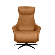 Fauteuil Lund Cognac Kunstleder 2-Motorig Met 74x83x112 cm-Fauteuils-LABEL51