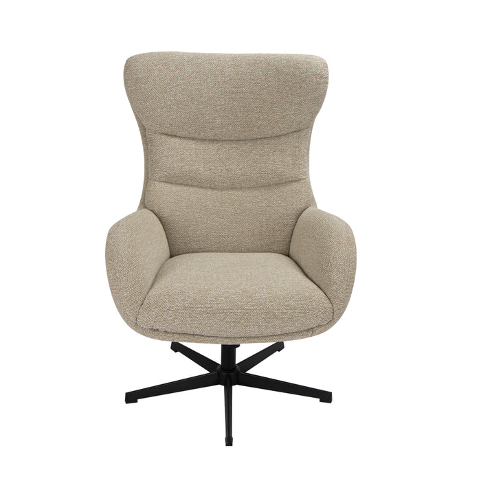 Fauteuil Malmo Naturel Boucle Incl. Hocker 75x82x108 cm-Fauteuils-LABEL51