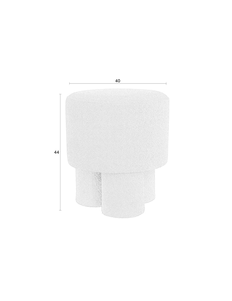 Fauteuil Marcos Polyester Bruin Ø40x44 cm-Krukken-Creating Home