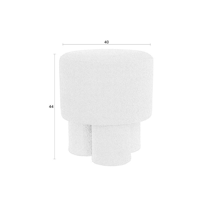 Fauteuil Marcos Polyester Wit Ø40x44 cm-Krukken-Creating Home