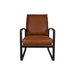 Fauteuil Miami-95x65x95-Cognac/Zwart-Leder/Metaal-Fauteuils-HSM Collection