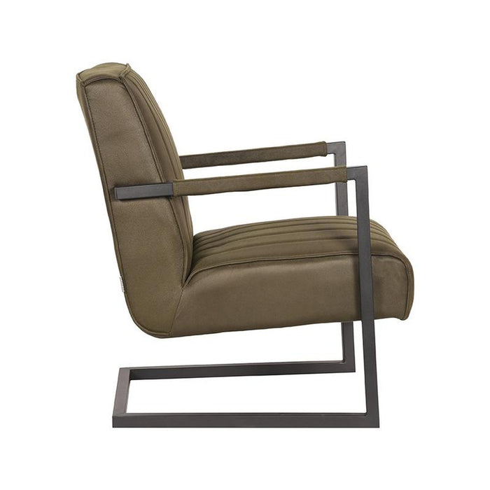 Fauteuil Milo - Army green - Microfiber-Fauteuils-LABEL51