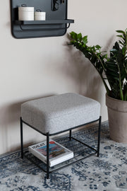 Fauteuil Milou Rectangular MDF,Pine hout,Polyester Grijs 50x35 cm-Krukken-Creating Home