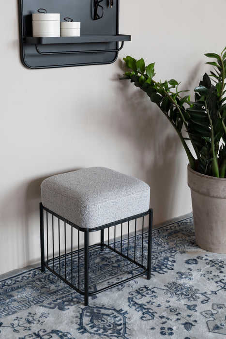 Fauteuil Milou Square MDF,Pine hout,Polyester Grijs 35x35 cm-Fauteuils-Creating Home