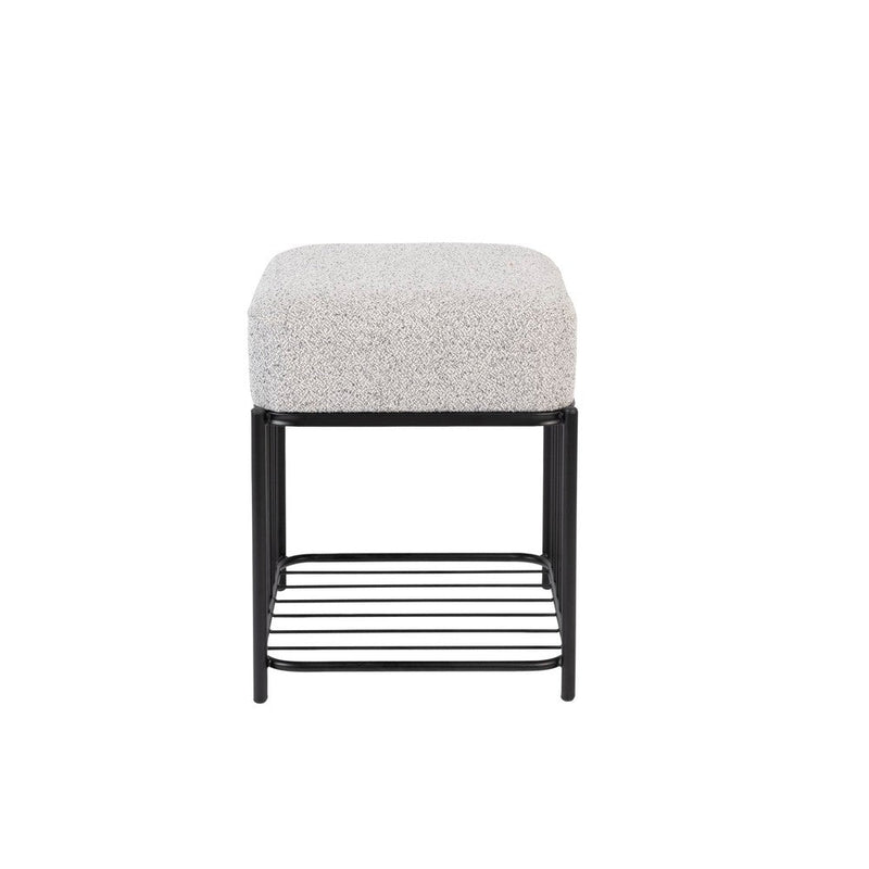 Fauteuil Milou Square MDF,Pine hout,Polyester Grijs 35x35 cm-Krukken-Creating Home