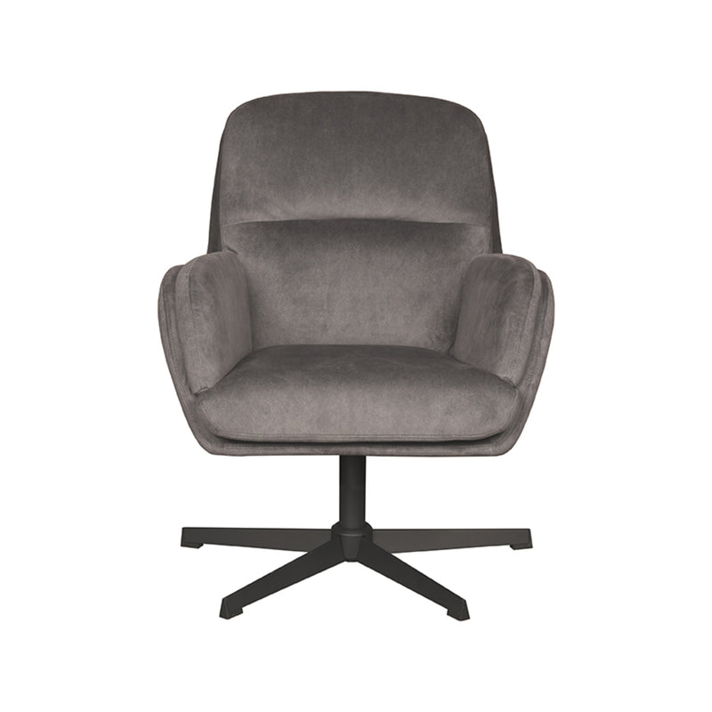 Fauteuil Moss Antraciet Velvet - 70x77x90 cm-Fauteuils-LABEL51