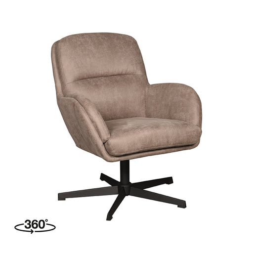 Fauteuil Moss Microsuède Taupe 70 cm-Fauteuils-LABEL51