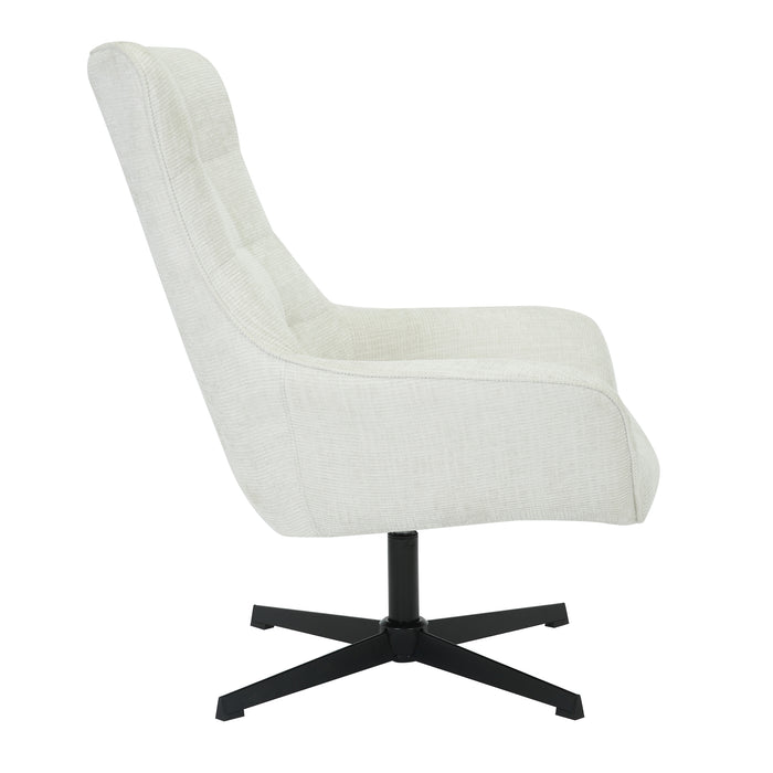 Fauteuil Naomi Parelwit Draaibaar 81 cm-Fauteuils-Livingfurn