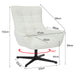 Fauteuil Naomi Parelwit Draaibaar 81 cm-Fauteuils-Livingfurn