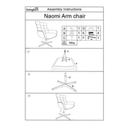Fauteuil Naomi Parelwit Draaibaar 81 cm-Fauteuils-Livingfurn