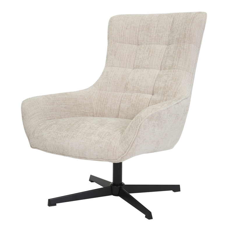Fauteuil Naomi Toffee Draaibaar 81 cm-Fauteuils-Livingfurn