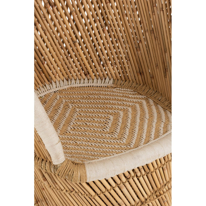 Fauteuil Naturel Bamboe 82 cm 82x87x151 cm-Rechthoekige vloerkleden-J-Line