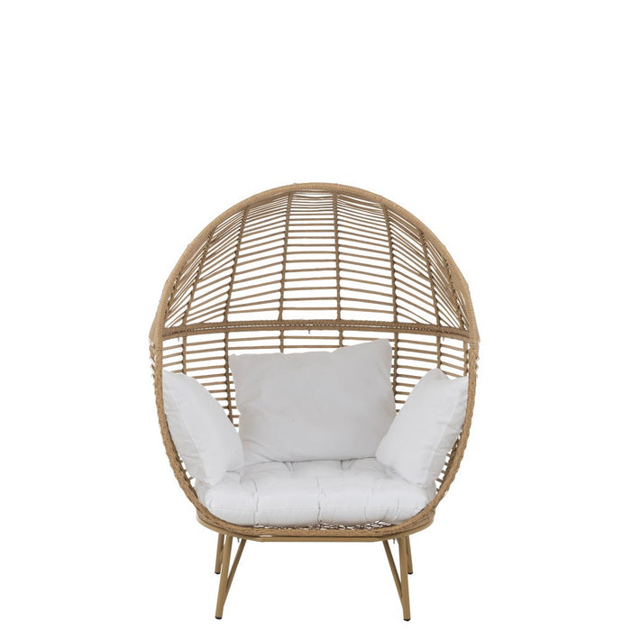 Fauteuil Naturel Cloth Ovaal 110 cm 110x115x148 cm-Fauteuils-J-Line