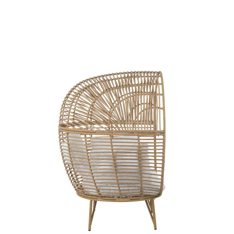 Fauteuil Naturel Cloth Ovaal 110 cm 110x115x148 cm-Fauteuils-J-Line