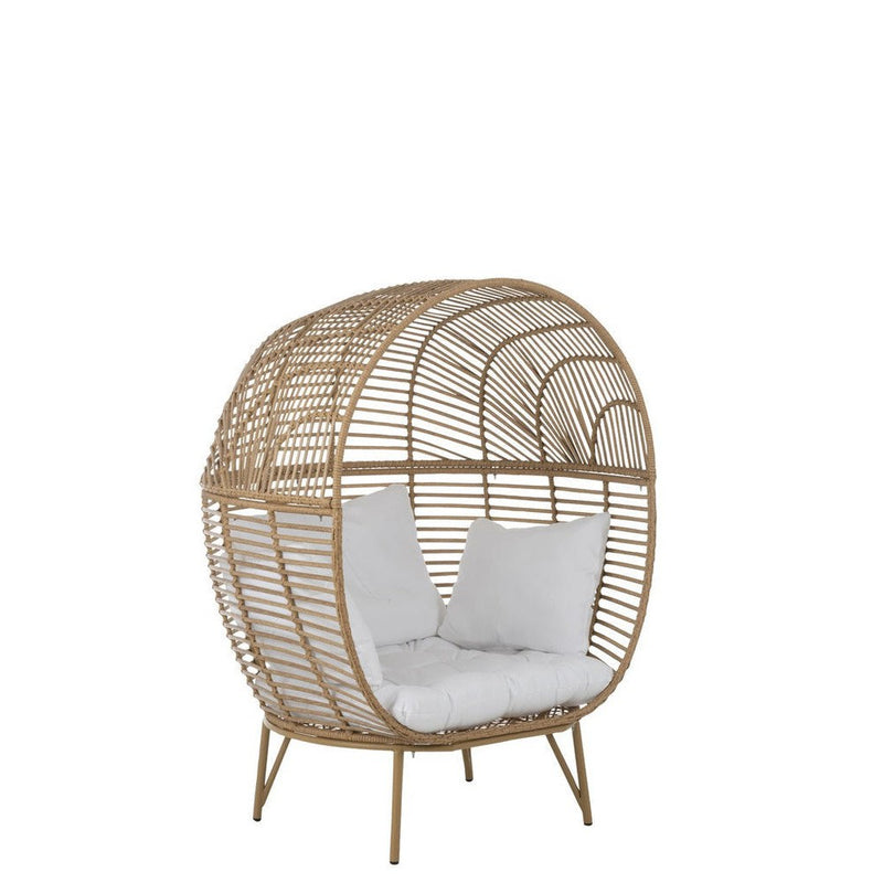 Fauteuil Naturel Cloth Ovaal 110 cm 110x115x148 cm-Fauteuils-J-Line