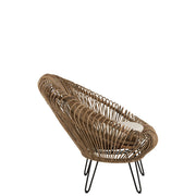 Fauteuil Naturel Ijzer 82 cm 82x104x96 cm-Kussens-J-Line