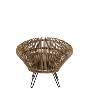 Fauteuil Naturel Ijzer 82 cm 82x104x96 cm-Kussens-J-Line