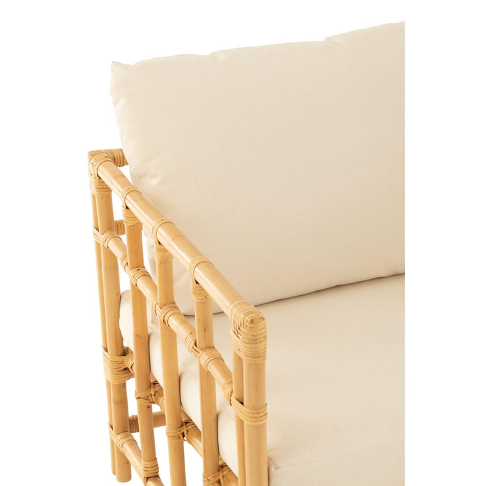 Fauteuil Naturel Linnen 73 cm 73x67x64 cm-Kussens-J-Line