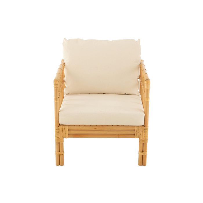 Fauteuil Naturel Linnen 73 cm 73x67x64 cm-Kussens-J-Line