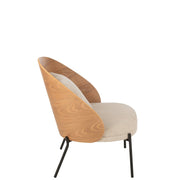 Fauteuil Naturel Polyester 72 cm 71.8x77.4x81.8 cm-Fauteuils-J-Line