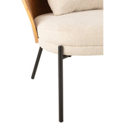 Fauteuil Naturel Polyester 72 cm 71.8x77.4x81.8 cm-Fauteuils-J-Line