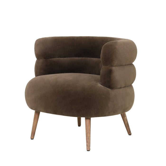 Fauteuil Nelly Polyester Bruin-Fauteuils-PTMD