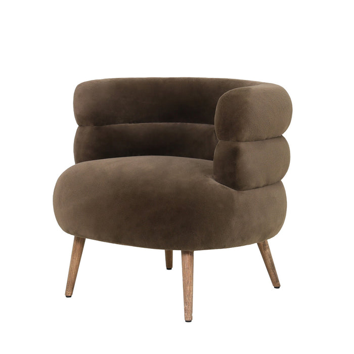 Fauteuil Nelly Polyester Bruin-Fauteuils-PTMD