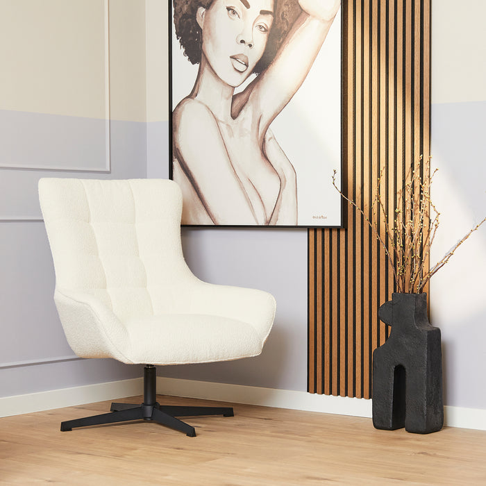 Fauteuil Nora | Off White | Draaibaar-Fauteuils-Starfurn