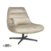 Fauteuil Nox Beige Chenille - 77x62x53 cm-Fauteuils-LABEL51