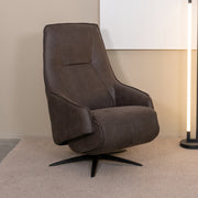 Fauteuil Odense Antraciet Kunstleder - 68x87x110 cm-Fauteuils-LABEL51