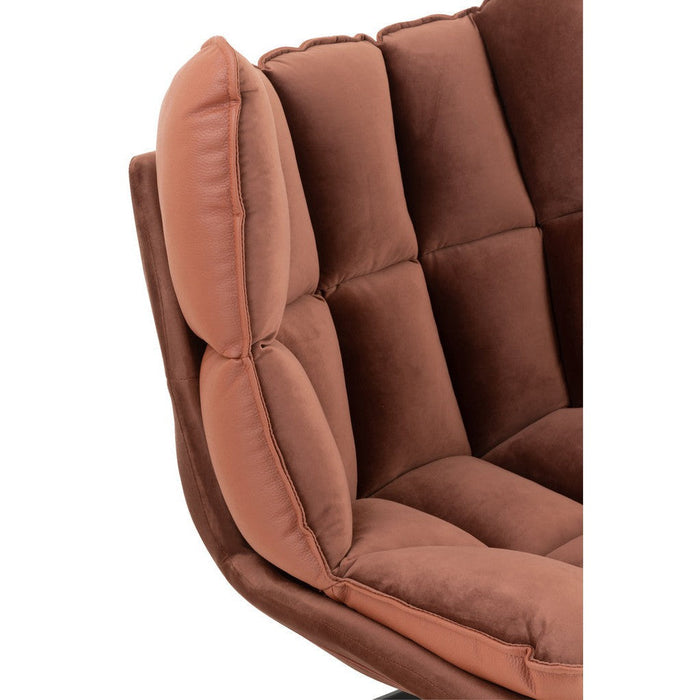 Fauteuil Oranje Metaal 73 cm 73x78x92 cm-Kussens-J-Line
