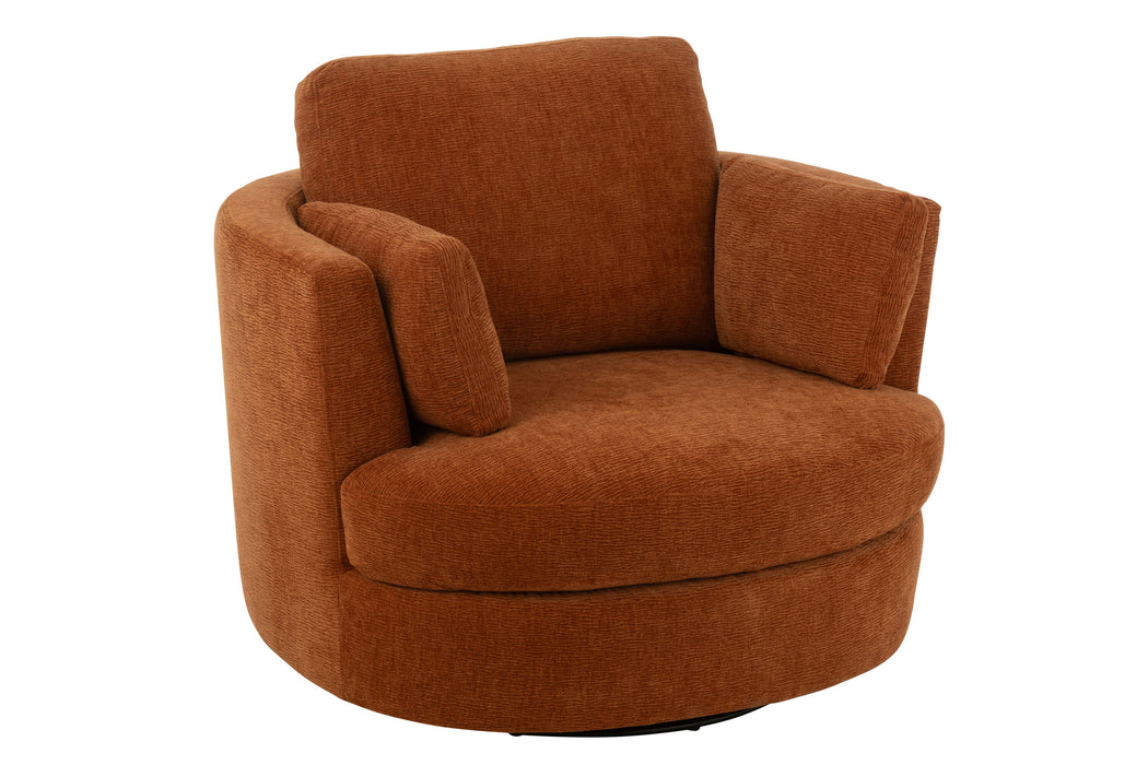 Fauteuil Oranje Populierenhout 100 cm-Fauteuils-J-Line