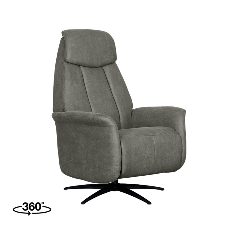 Fauteuil Oslo Taupe Kunstleder 1-Motorig 79x87x112 cm-Fauteuils-LABEL51