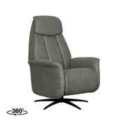Fauteuil Oslo Taupe Kunstleder 1-Motorig 79x87x112 cm-Fauteuils-LABEL51