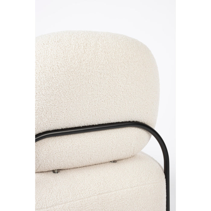 Fauteuil Polly Teddy Polyester Ivoor 71.5x66 cm-Fauteuils-Creating Home