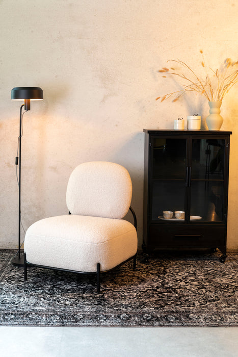 Fauteuil Polly Teddy Polyester Ivoor 71.5x66 cm-Fauteuils-Creating Home