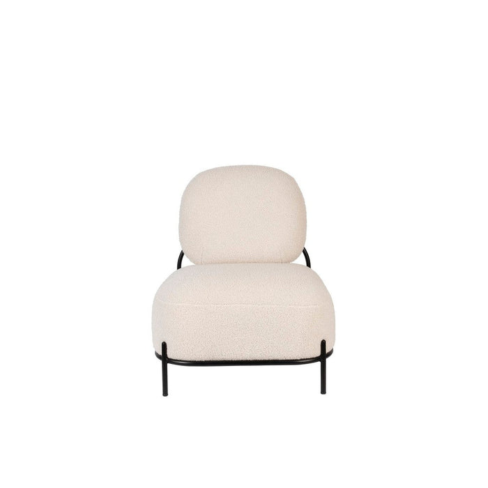 Fauteuil Polly Teddy Polyester Ivoor 71.5x66 cm-Fauteuils-Creating Home