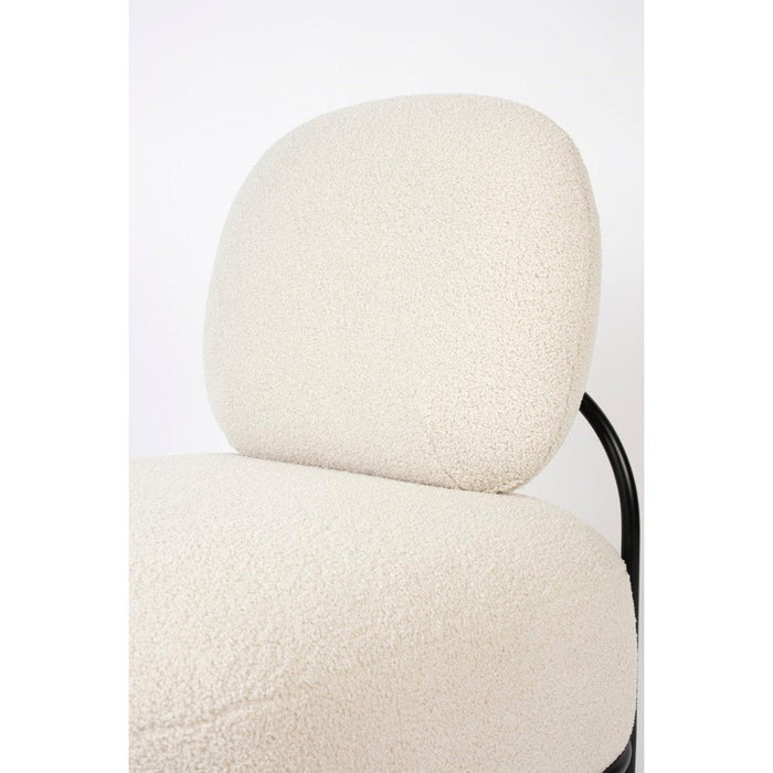 Fauteuil Polly Teddy Polyester Ivoor 71.5x66 cm-Fauteuils-Creating Home