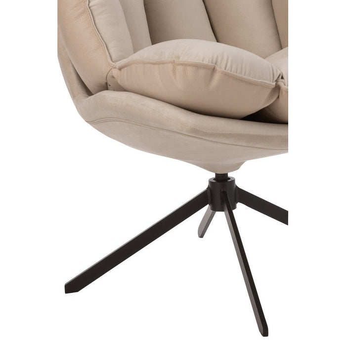 Fauteuil Relax Kussen On Frame Textiel | Metaal Beige-Fauteuils-J-Line