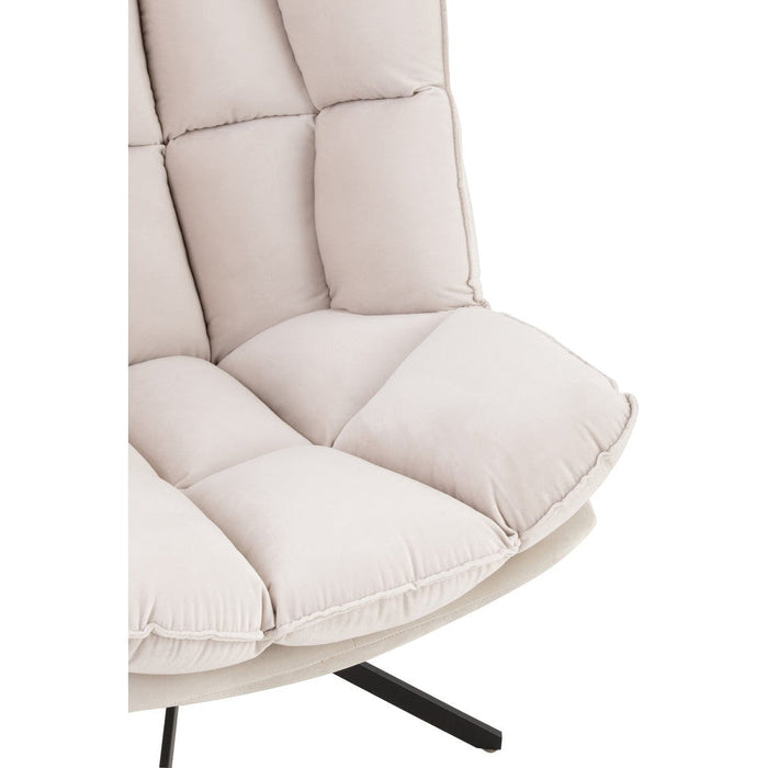 Fauteuil Relax Kussen On Frame Textiel | Metaal Beige-Fauteuils-J-Line