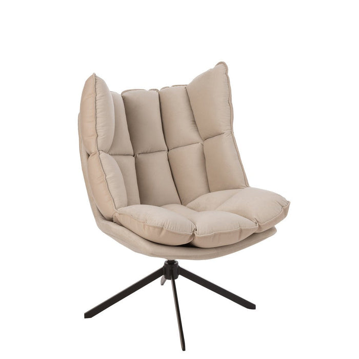 Fauteuil Relax Kussen On Frame Textiel | Metaal Beige-Fauteuils-J-Line