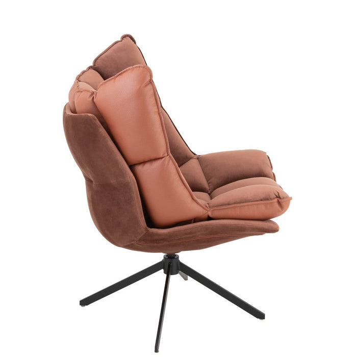 Fauteuil Relax Kussen On Frame Textiel | Metaal Rust Brown-Fauteuils-J-Line