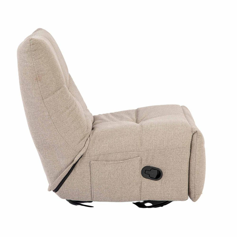 Fauteuil Relaxfauteuil Lazy Taupe 78x97x90 cm-Fauteuils-Starfurn