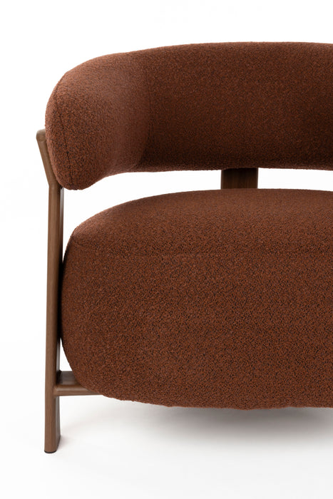 Fauteuil Robyn Polyester Rood 70.5x78 cm-Fauteuils-Creating Home