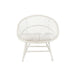 Fauteuil Rocking Stoel+Sierkussen Zayo Metaal/Reed Wit-Fauteuils-J-Line
