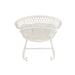 Fauteuil Rocking Stoel+Sierkussen Zayo Metaal/Reed Wit-Fauteuils-J-Line